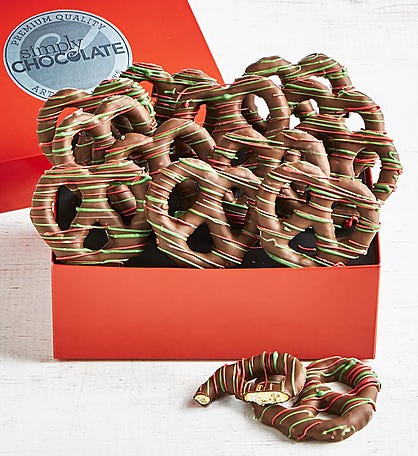 Simply Chocolate® Holiday Chocolate Pretzel Twists